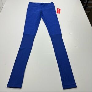 PURE‎ BARRE Splits59 Womens Size XS Leggings Blue Lycra Stretch Ribbed Leg NEW